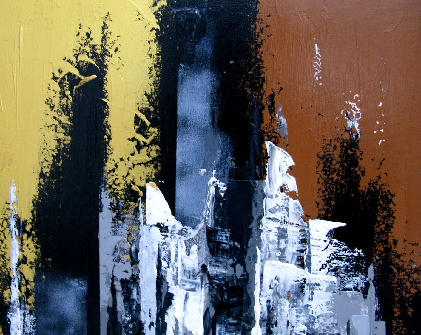 Tableau de FARID AMRAR a pour titre  Rupture d'une pierre style abstrait dim : FARID AMRARprix:320