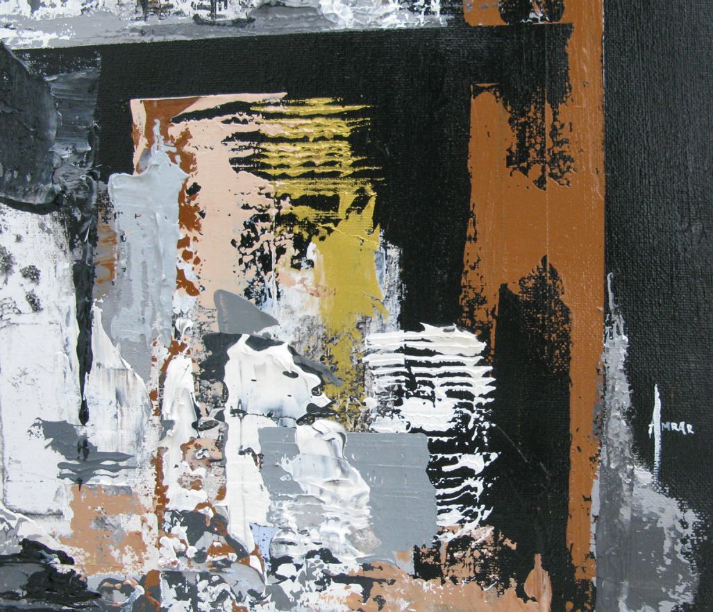 Tableau de FARID AMRAR a pour titre  Rupture d'une pierre style abstrait dim : FARID AMRARprix:320