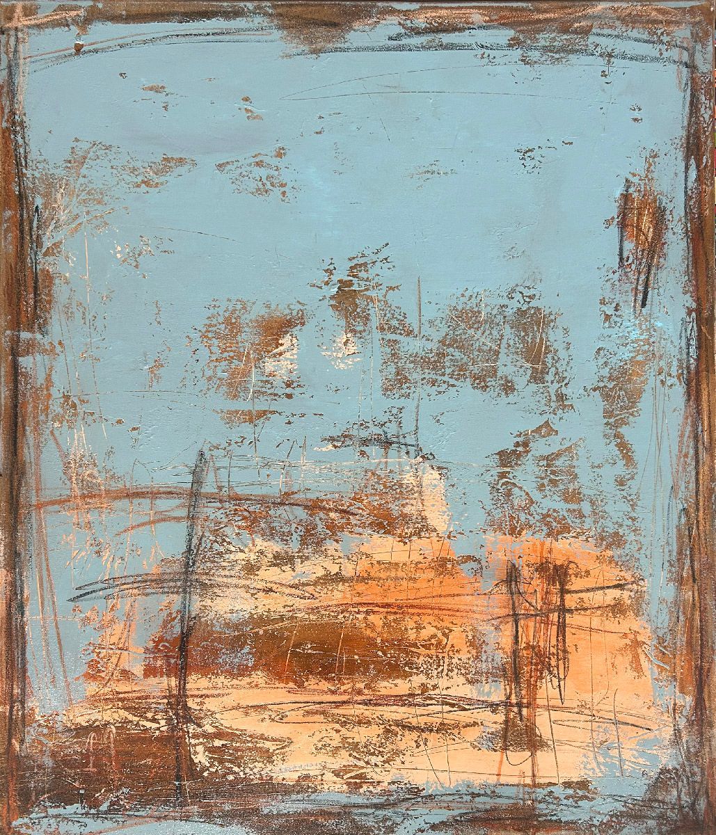 Tableau de TANIA CARRARA a pour titre  Nuances d'aube style abstrait dim : TANIA CARRARAprix:950