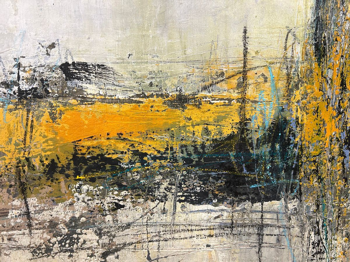 Tableau de TANIA CARRARA a pour titre  Nuances de nacre style abstrait dim : TANIA CARRARAprix:950