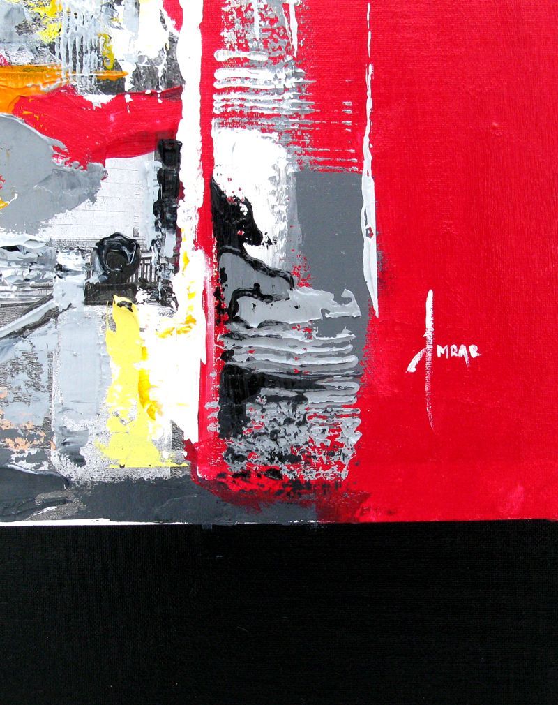 Tableau de FARID AMRAR a pour titre  Le Repenti style abstrait dim : FARID AMRARprix:380