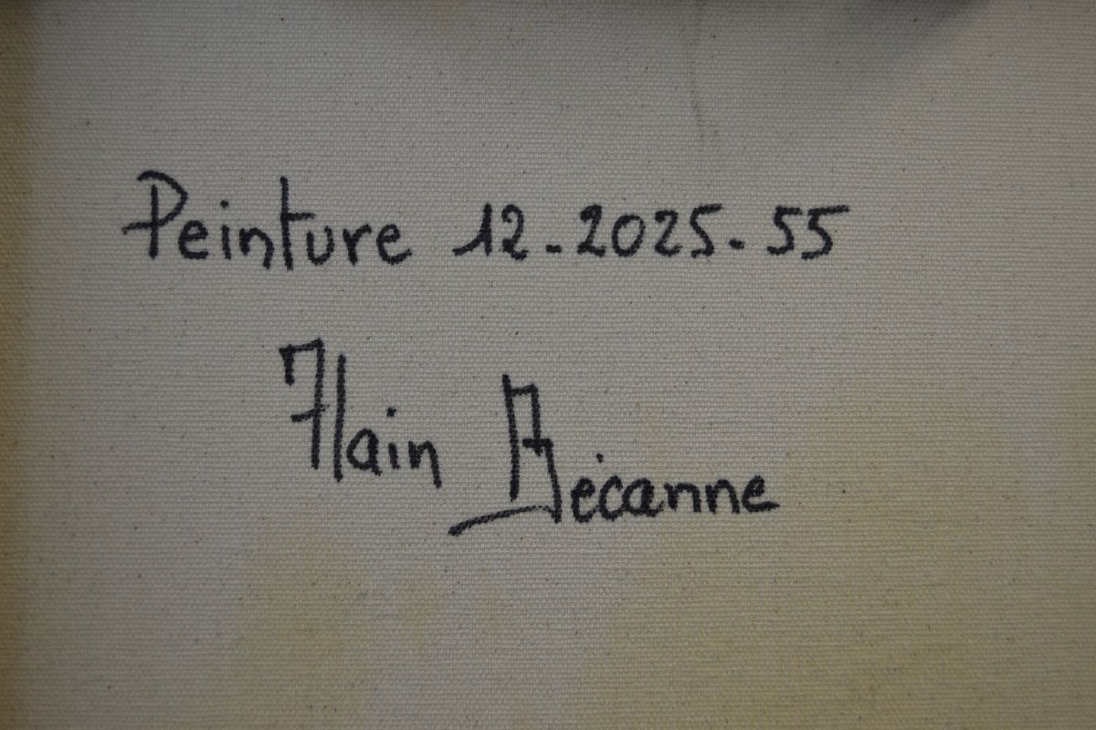 Tableau de ALAIN BECANNE a pour titre  Peinture 09-2025-55 style abstrait dim : ALAIN BECANNEprix:650