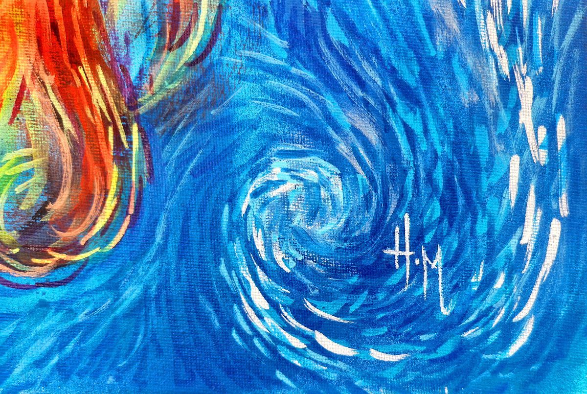 Tableau de ART HM a pour titre  Lion série style Van Gogh 2 style figuratif, graphique dim : ART HMprix:800