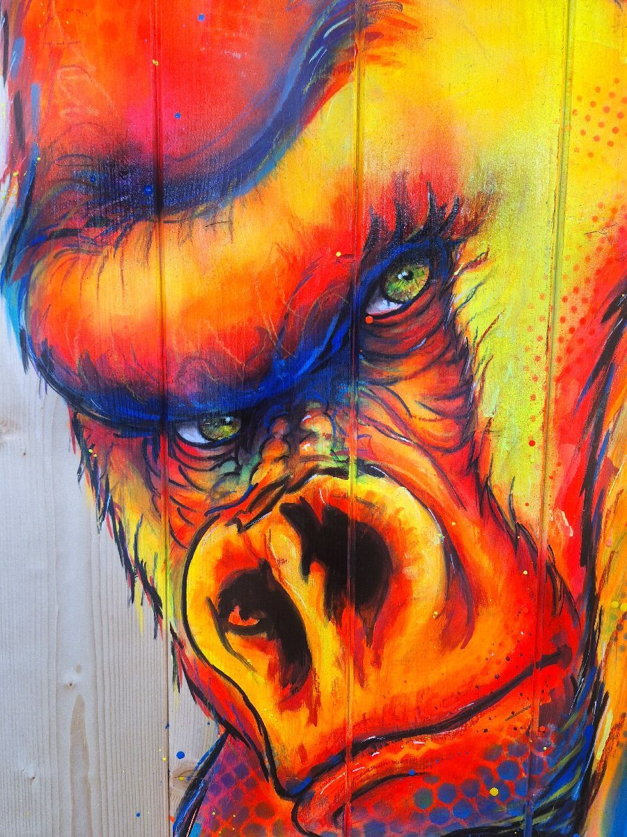 Tableau de ART HM a pour titre  Pop Kong UV style street art dim : ART HMprix:1200