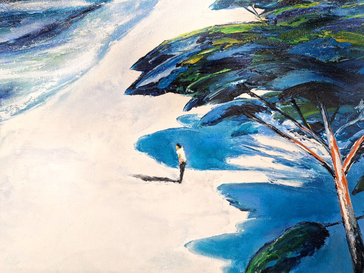 Tableau de PHIL a pour titre  Meditation style figuratif dim : PHILprix:450