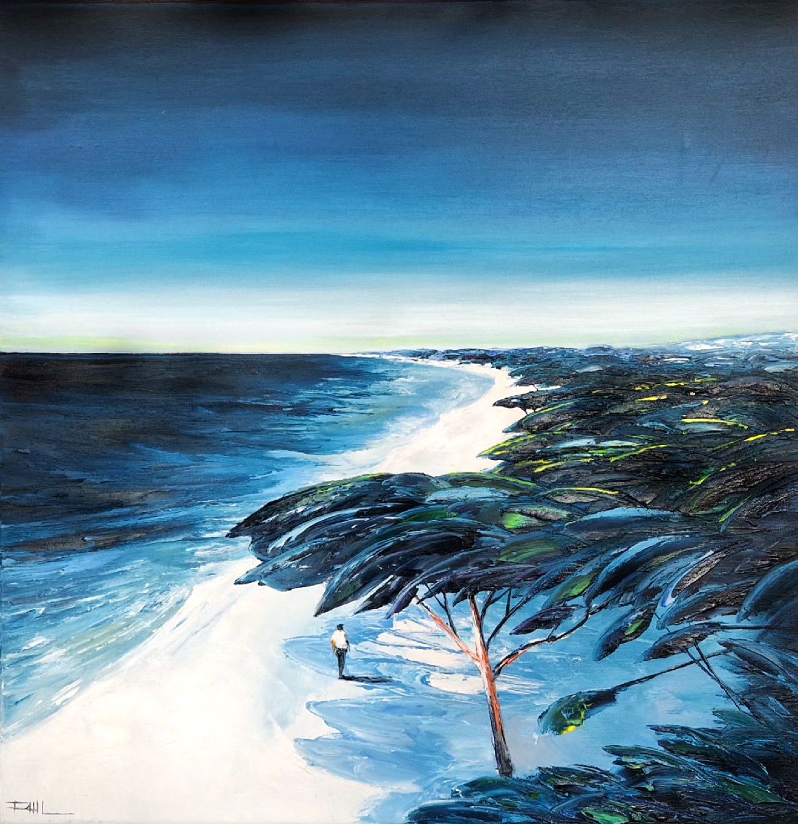 Tableau de PHIL a pour titre  Early Afternoon style figuratif dim : PHILprix:350