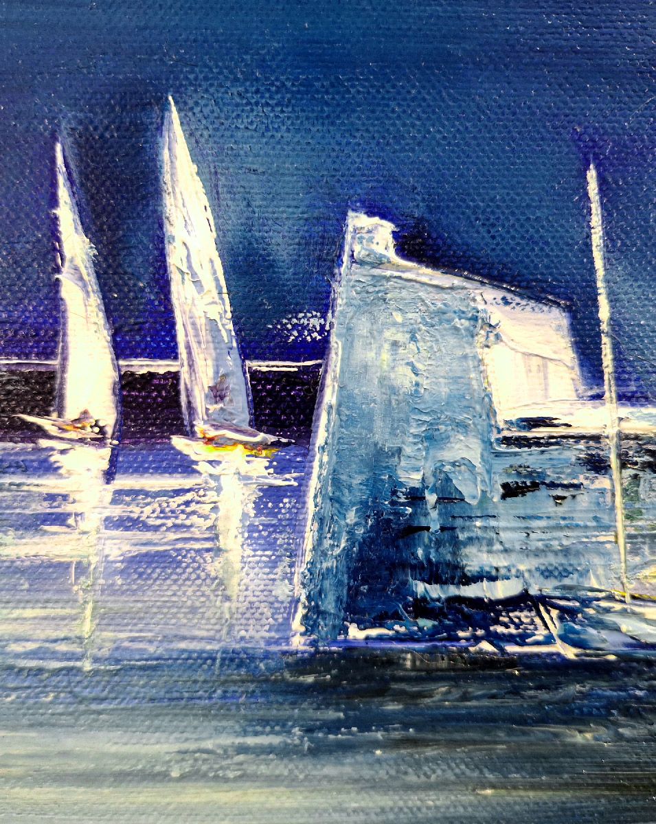 Tableau de PHIL a pour titre  Nuit claire style figuratif dim : PHILprix:300