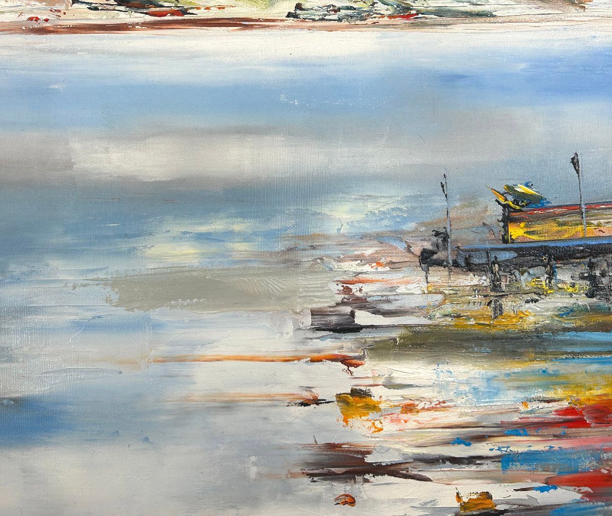 Tableau de PHIL a pour titre  Dans la baie style figuratif dim : PHILprix:600