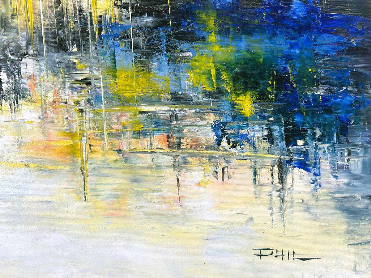 Tableau de PHIL a pour titre  Soirée parc de la tête d'or style figuratif dim : PHILprix:600