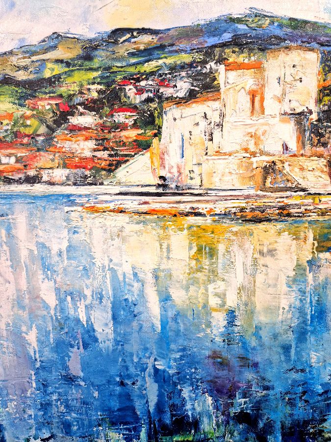 Tableau de PHIL a pour titre  Collioure style abstrait dim : PHILprix:550
