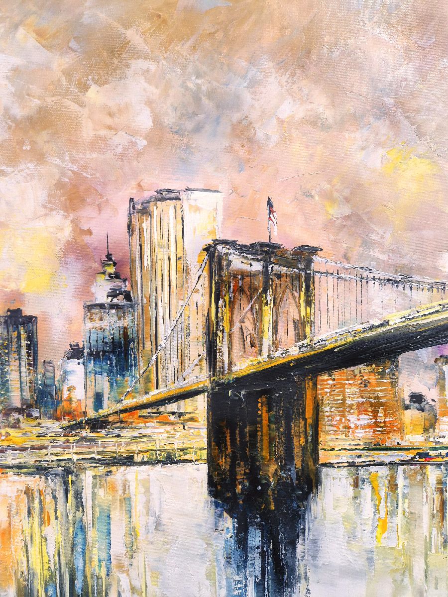 Tableau de PHIL a pour titre  Manhattan Island, NY style figuratif dim : PHILprix:1200