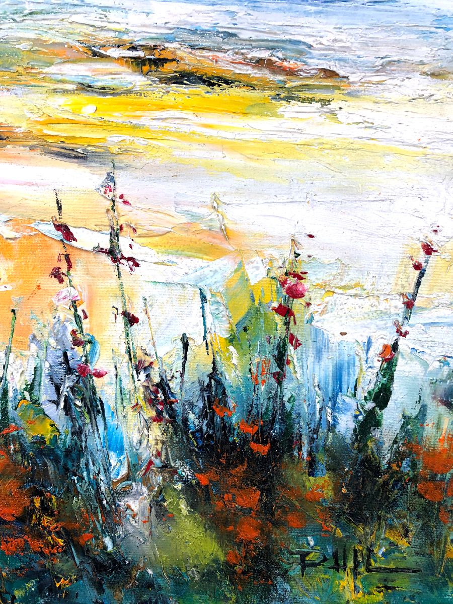 Tableau de PHIL a pour titre  Jolie Baie style abstrait dim : PHILprix:700