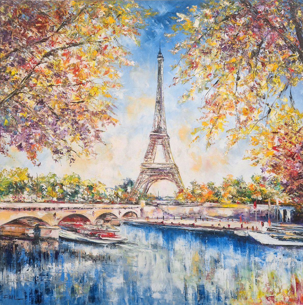 Tableau de PHIL a pour titre  Paris style abstrait dim : PHILprix:700