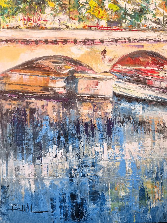 Tableau de PHIL a pour titre  Paris style abstrait dim : PHILprix:700