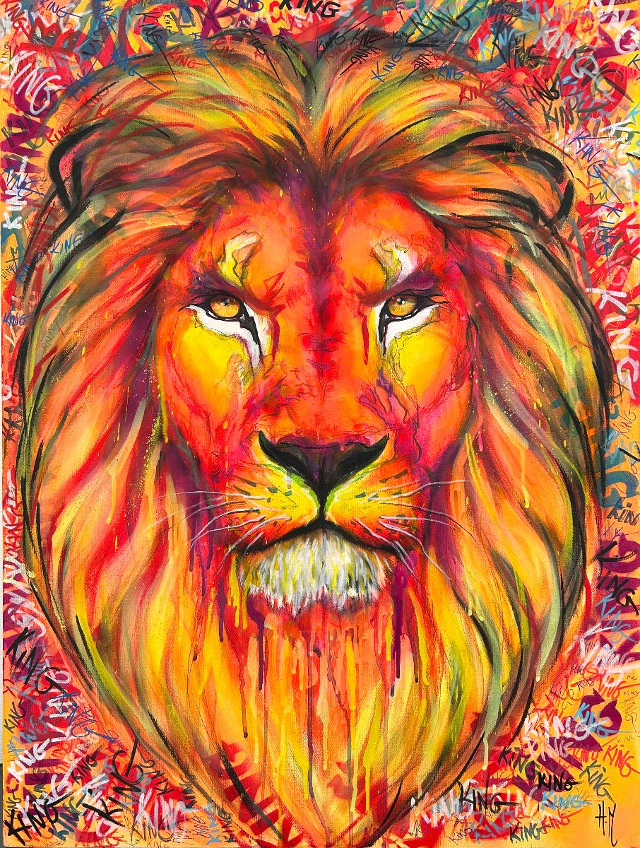 Tableau de ART HM a pour titre  Lion King 3D style figuratif, graphique dim : ART HMprix:700