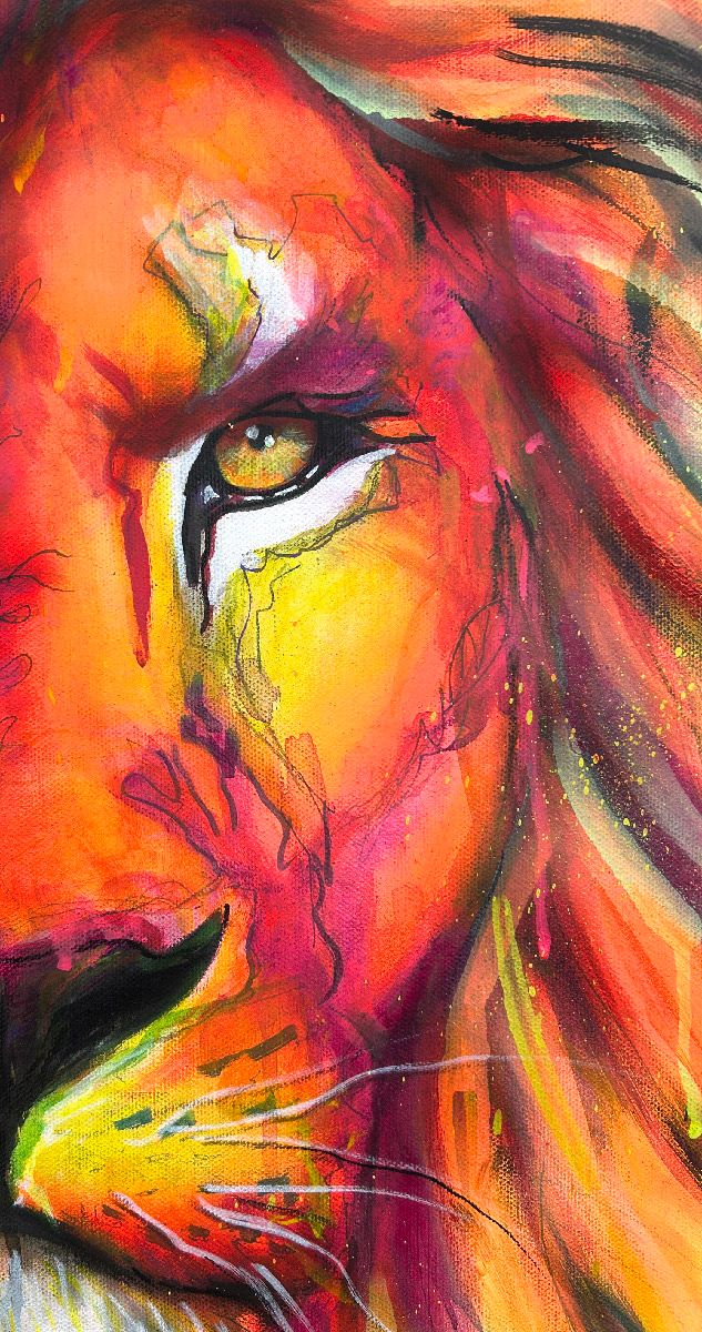 Tableau de ART HM a pour titre  Lion King 3D style figuratif, graphique dim : ART HMprix:700