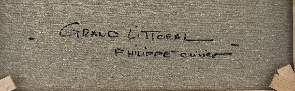 Tableau de PHIL a pour titre  Grand littoral style figuratif dim : PHILprix:850