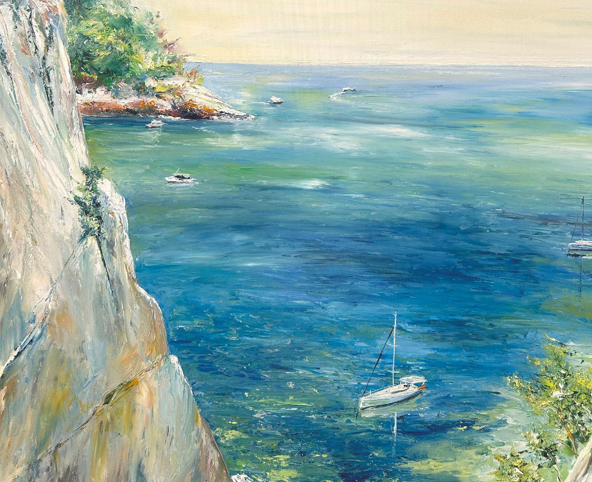 Tableau de PHIL a pour titre  La calanque style figuratif dim : PHILprix:700