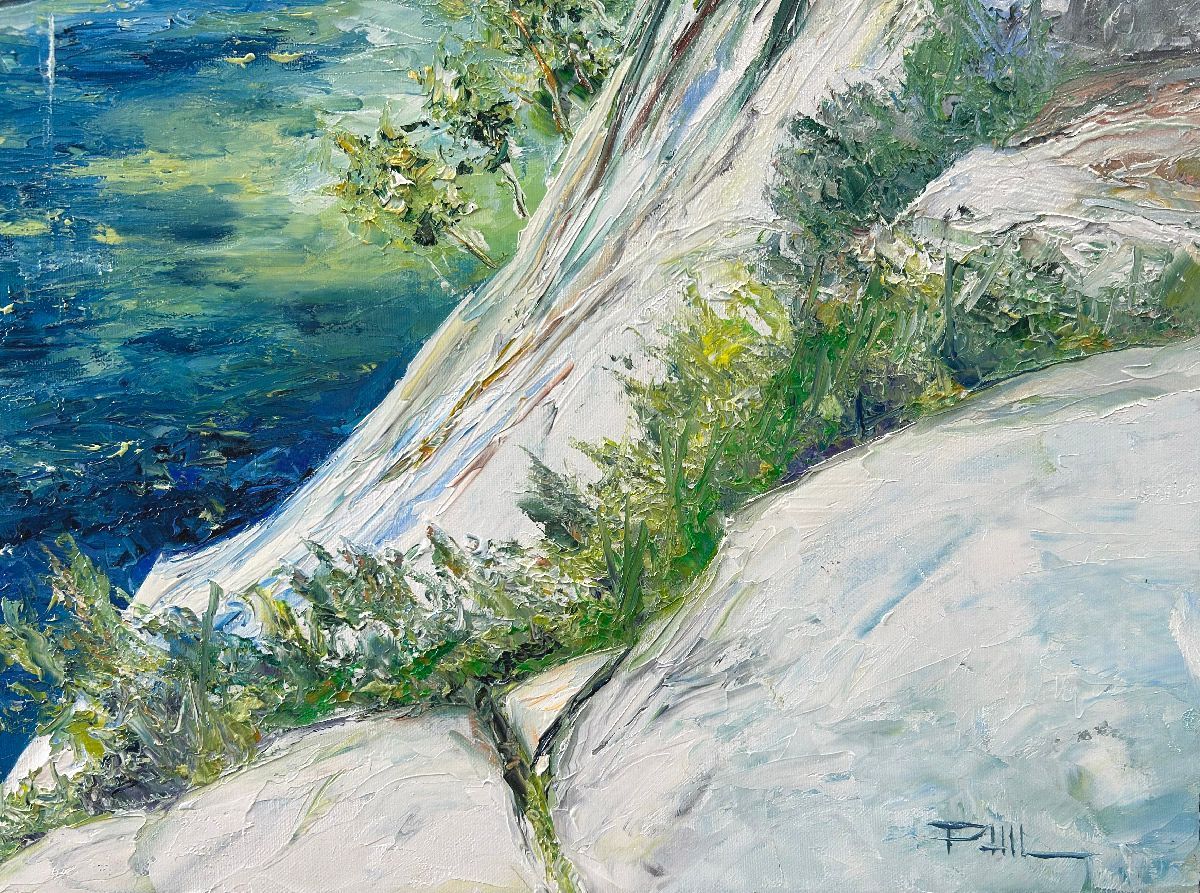 Tableau de PHIL a pour titre  La calanque style figuratif dim : PHILprix:700