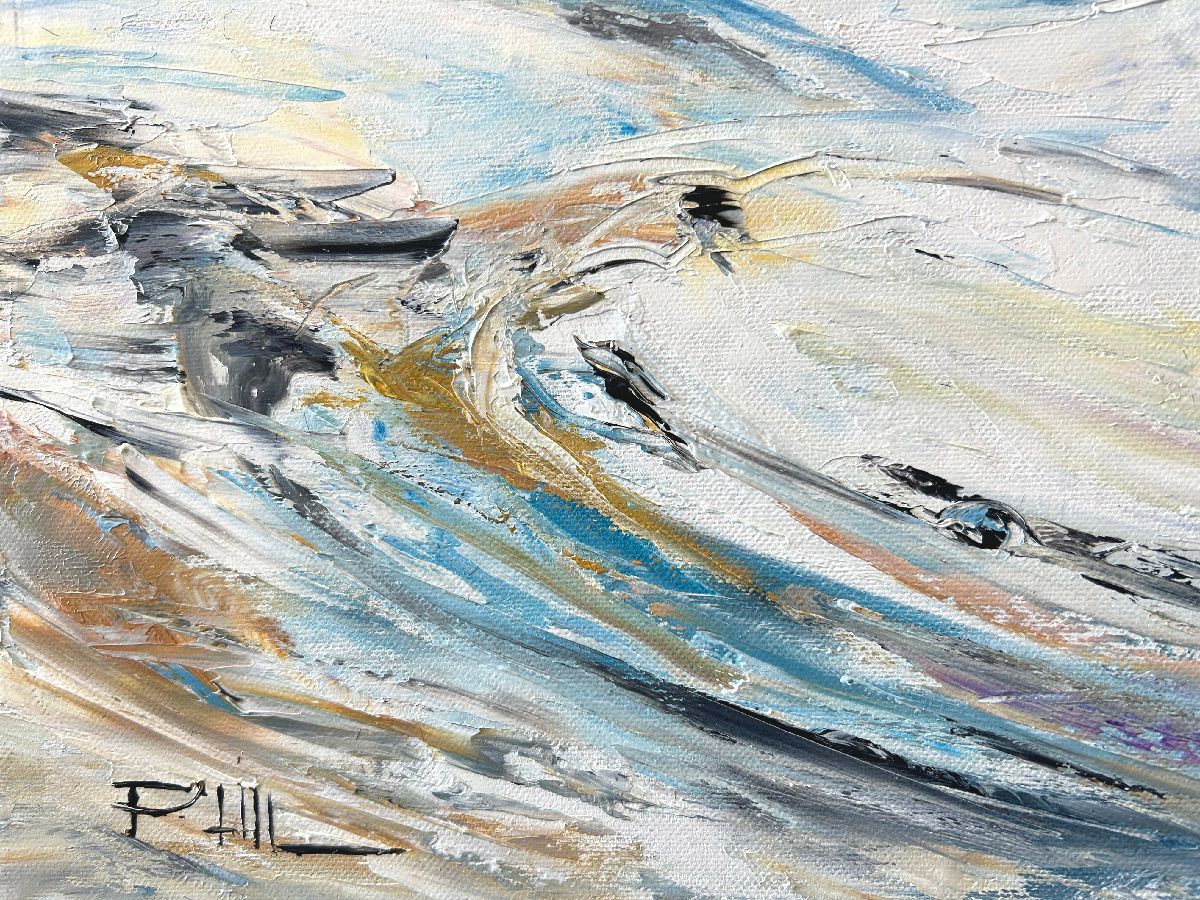 Tableau de PHIL a pour titre  Les dunes style figuratif dim : PHILprix:350