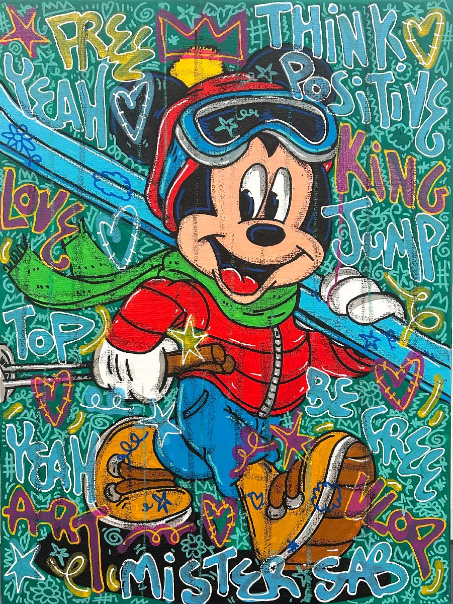 Tableau de RICO SAB a pour titre  King of jump style street pop art dim : RICO SABprix:450