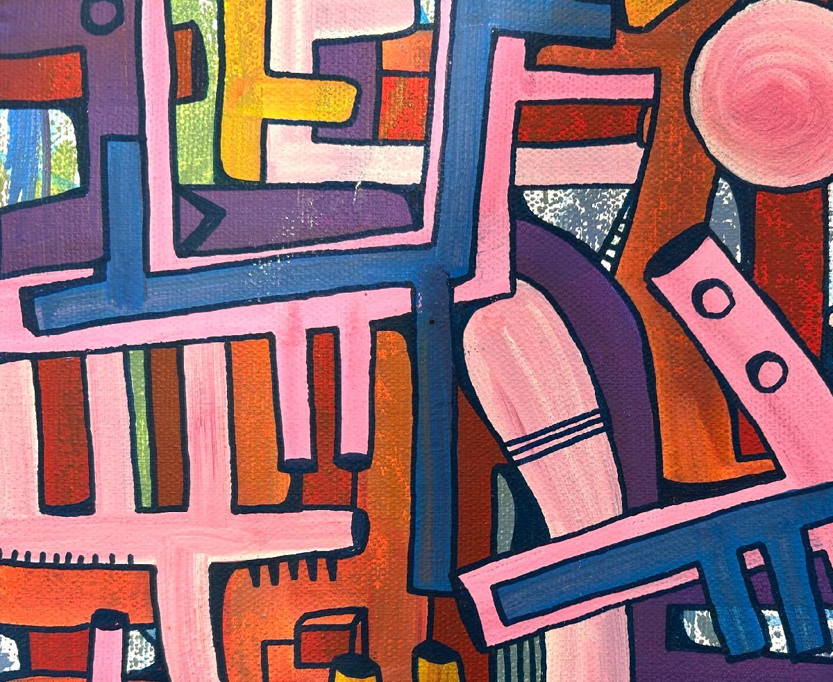 Tableau de TAREK a pour titre  Geometric style street art dim : TAREKprix:250