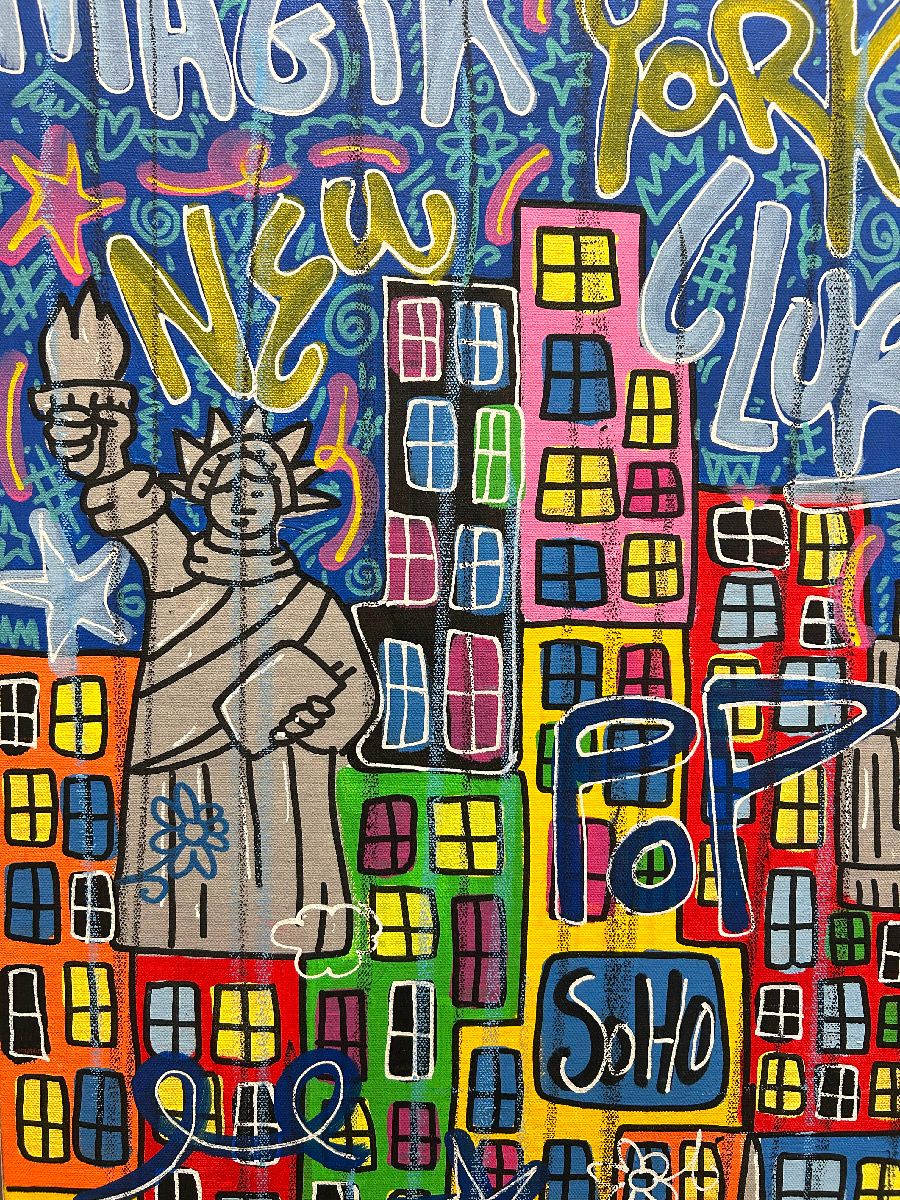 Tableau de RICO SAB a pour titre  New-York love style street pop art dim : RICO SABprix:900