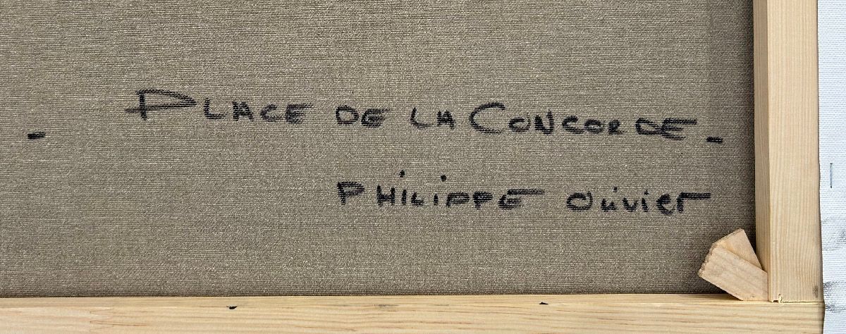Tableau de PHIL a pour titre  Place de la concorde style figuratif dim : PHILprix:350