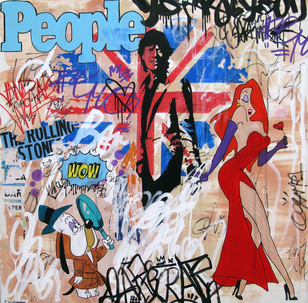 Tableau de PATRICIA GADISSEUR a pour titre  PEOPLE style graffiti, street pop art dim : PATRICIA GADISSEURprix:900