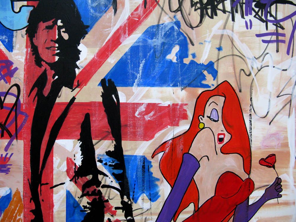 Tableau de PATRICIA GADISSEUR a pour titre  PEOPLE style graffiti, street pop art dim : PATRICIA GADISSEURprix:900