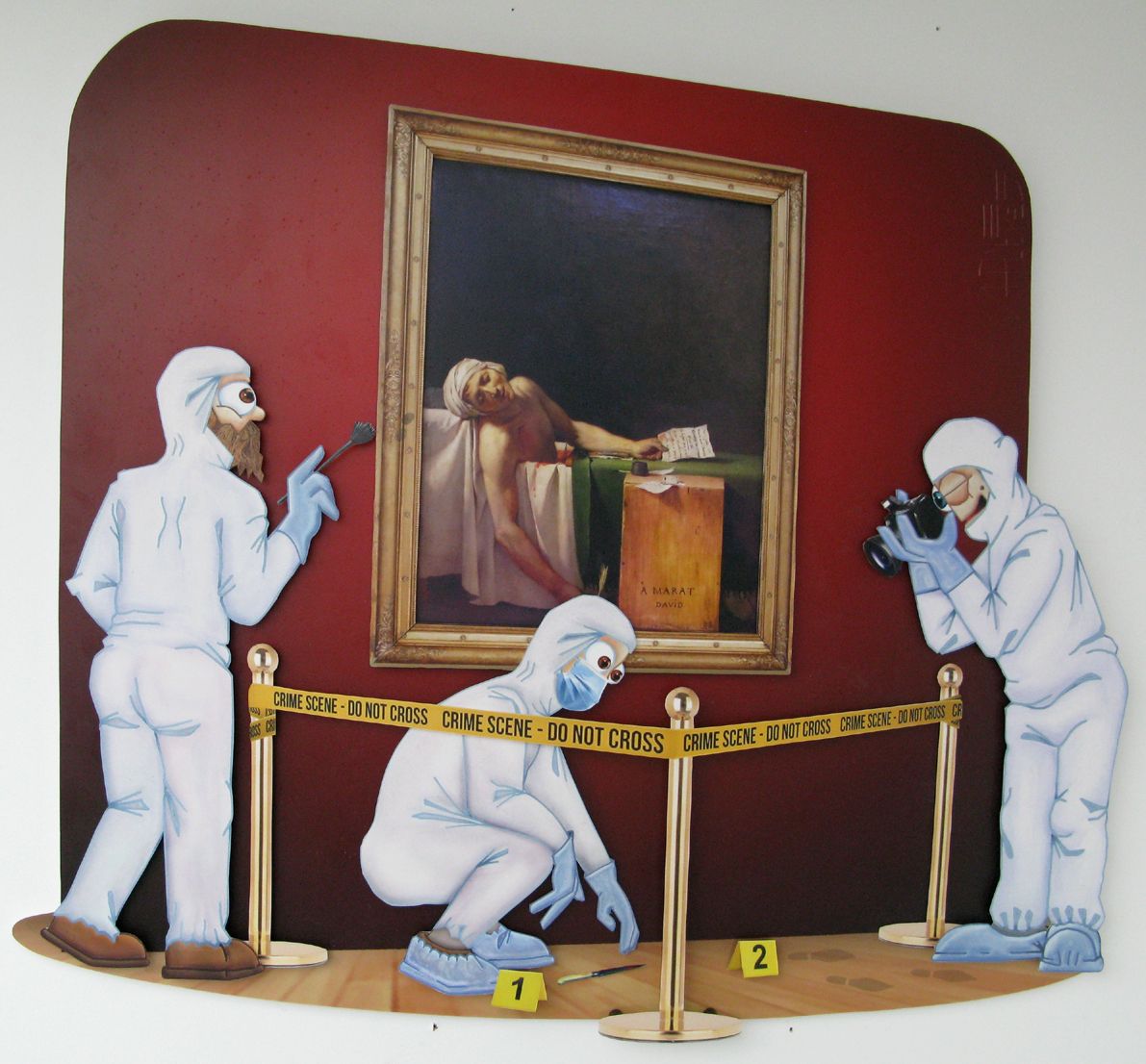 Tableau de L'ARTISTE PITRE a pour titre  Pitre Vs David style figuratif, graphique dim : L'ARTISTE PITREprix:680