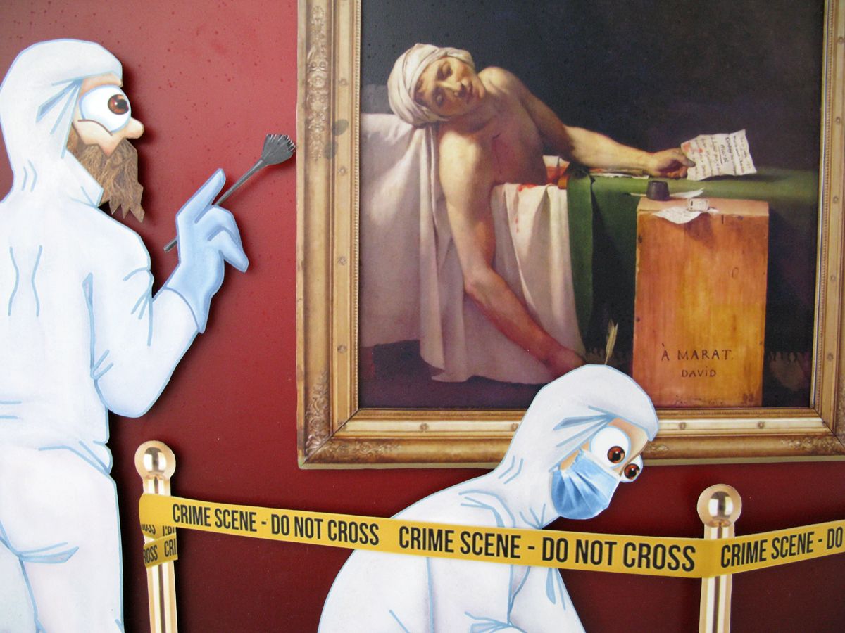 Tableau de L'ARTISTE PITRE a pour titre  Pitre Vs David style figuratif, graphique dim : L'ARTISTE PITREprix:680