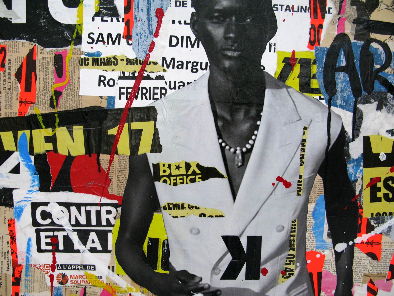 Tableau de PODKOL a pour titre  Box office style street art dim : PODKOLprix:550