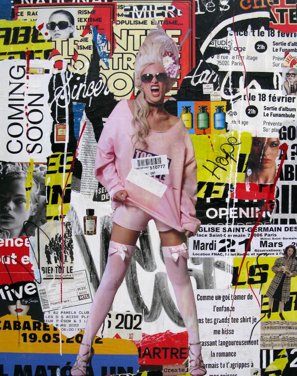 Tableau de PODKOL a pour titre  Force d'âme style street art dim : PODKOLprix:700