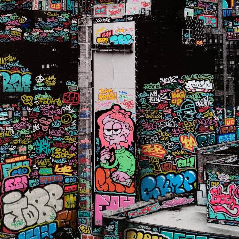 Editions d'art de BLACH a pour titre  VIC  POLICE DISTRICT style graffiti, street art dim : BLACHprix:100
