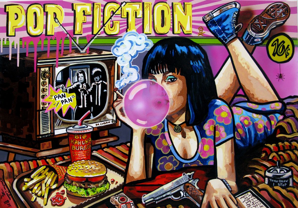 Tableau de Docteur Cobain a pour titre  Pop fiction style figuratif dim : Docteur Cobainprix:600