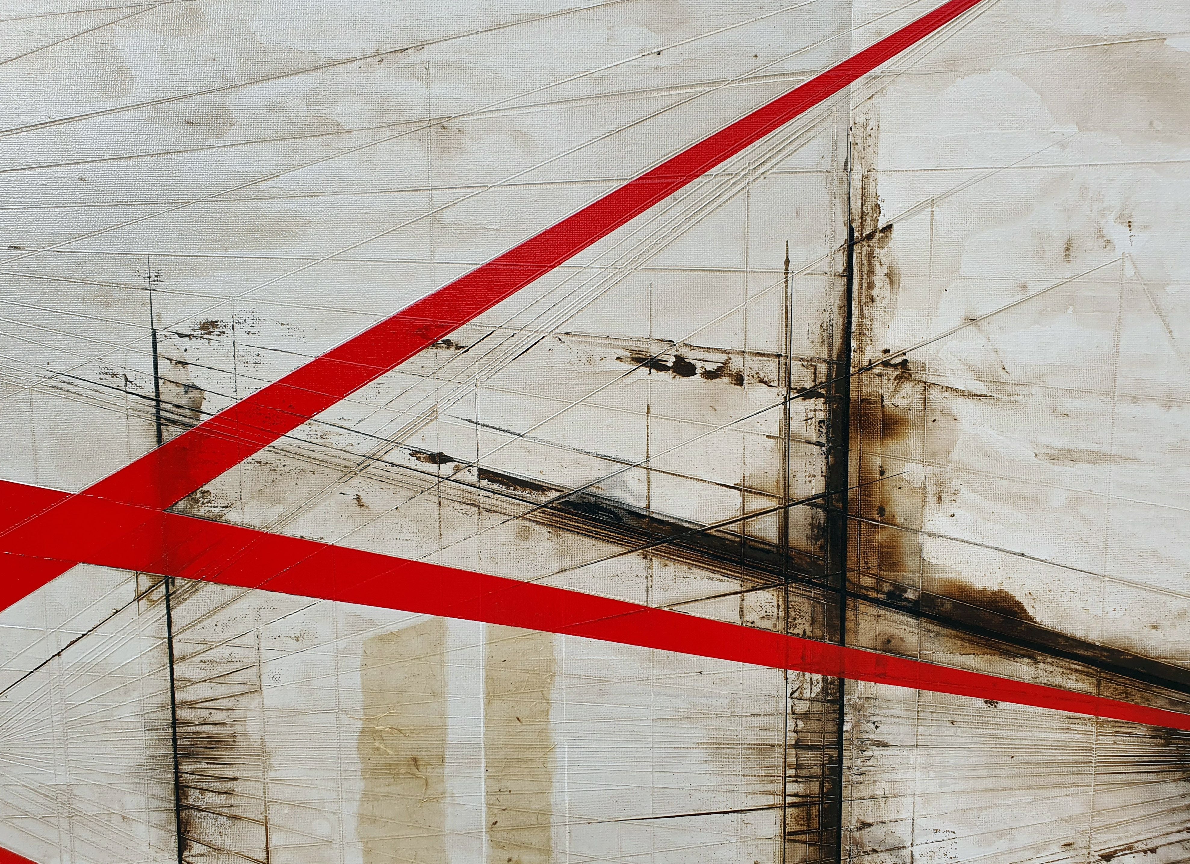 Tableau de LUDOVIC MERCHER a pour titre  RAYS style abstrait dim : LUDOVIC MERCHERprix:750