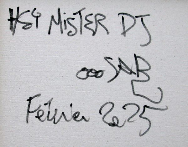 Tableau de RICO SAB a pour titre  Hey Mister dj style street pop art, street art dim : RICO SABprix:950