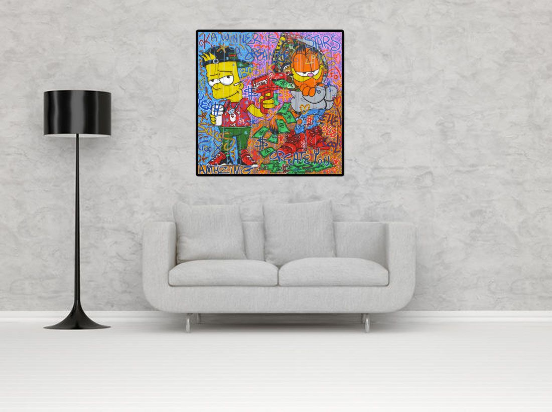 Tableau de RICO SAB a pour titre  A WINNER IS A DREAMER style graphique dim : RICO SABprix:950