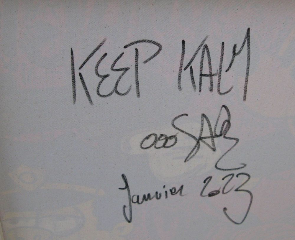 Tableau de RICO SAB a pour titre  KEEP KALM style street pop art dim : RICO SABprix:950