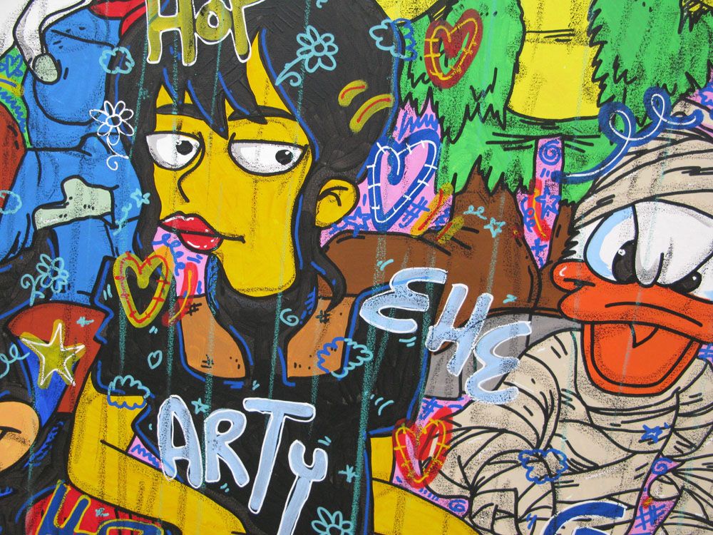 Tableau de RICO SAB a pour titre  HAPPY ARTY style street pop art dim : RICO SABprix:950