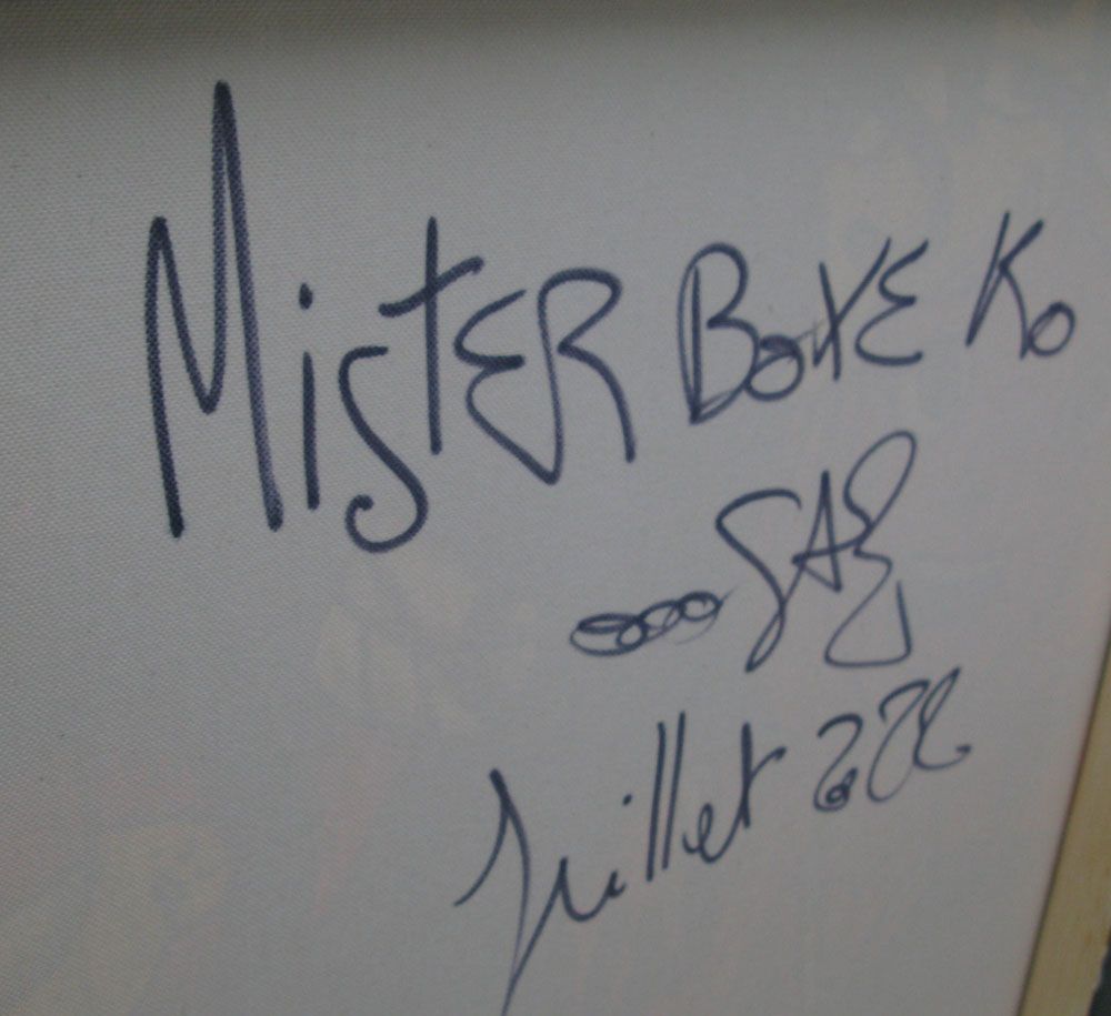 Tableau de RICO SAB a pour titre  MISTER BOXE KO style graphique dim : RICO SABprix:1350