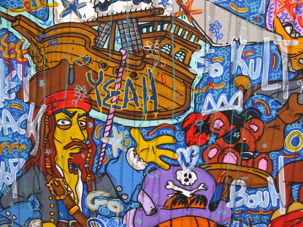 Tableau de RICO SAB a pour titre  HEY JACK RELAX style street pop art dim : RICO SABprix:1650