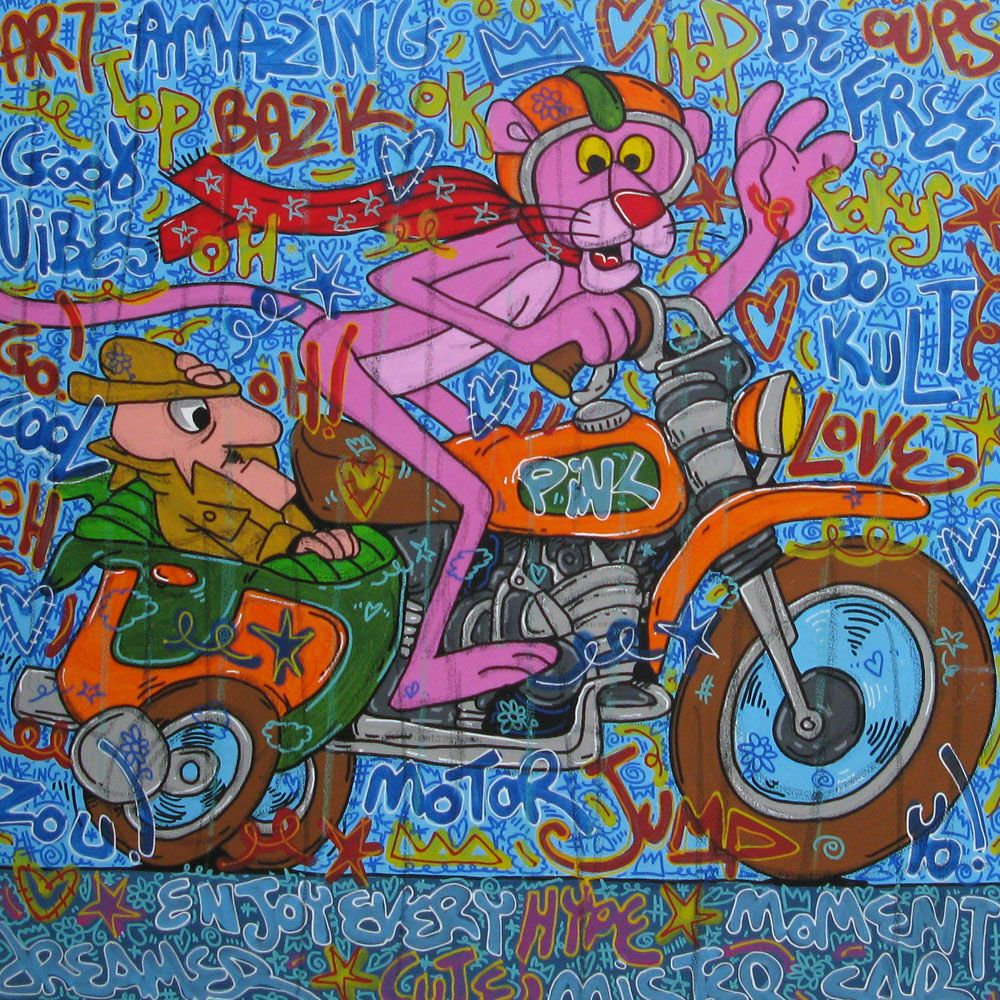 Tableau de RICO SAB a pour titre  Amazing Punk style street pop art, street art dim : RICO SABprix:950