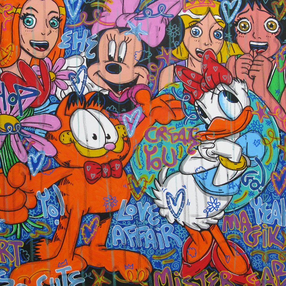 Tableau de RICO SAB a pour titre  Love affair style street pop art, street art dim : RICO SABprix:950