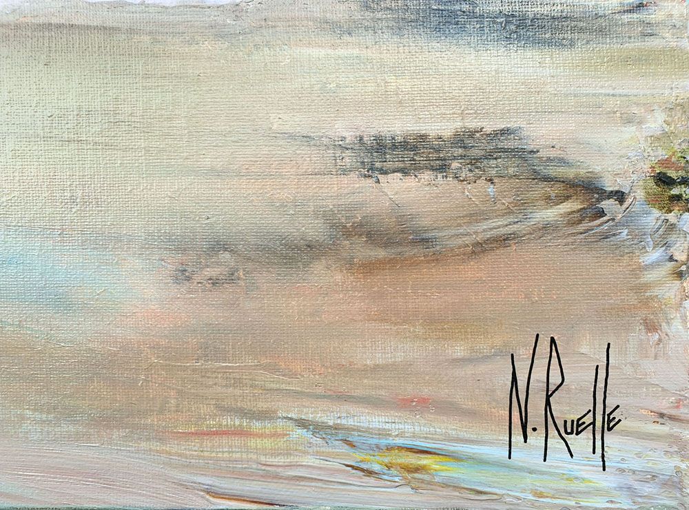 Tableau de RUELLE NICOLAS a pour titre  DREAMSCAPE style abstrait dim : RUELLE NICOLASprix:800