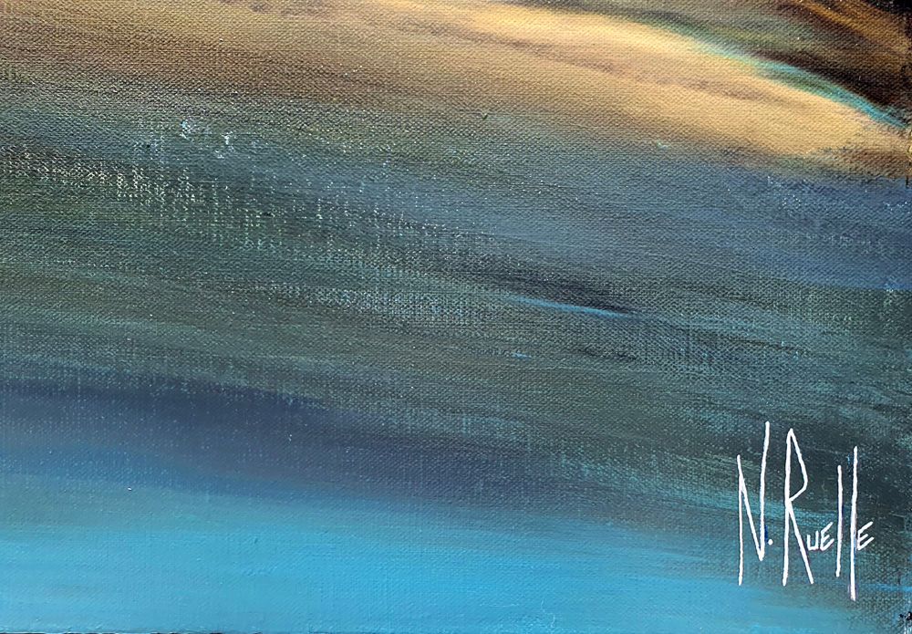 Tableau de RUELLE NICOLAS a pour titre  MIRAGE style abstrait dim : RUELLE NICOLASprix:1400