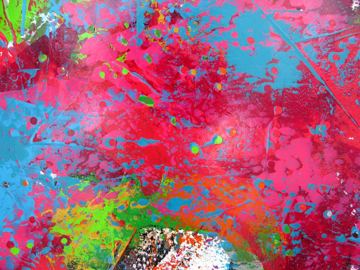 Tableau de CELINE WEBER a pour titre  Rêverie tropézienne - Pampelonne style abstrait dim : CELINE WEBERprix:1800