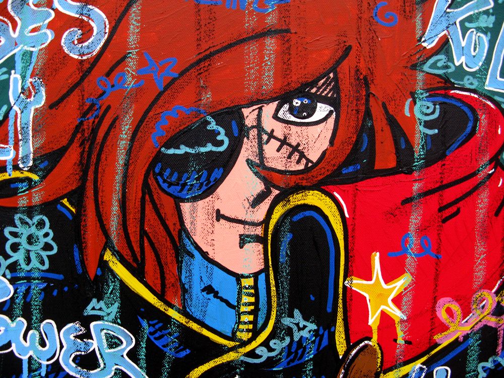 Tableau de RICO SAB a pour titre  Albator style street pop art, street art dim : RICO SABprix:250