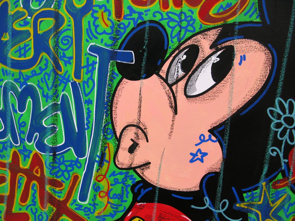 Tableau de RICO SAB a pour titre  Enjoy every moment style street pop art, street art dim : RICO SABprix:320